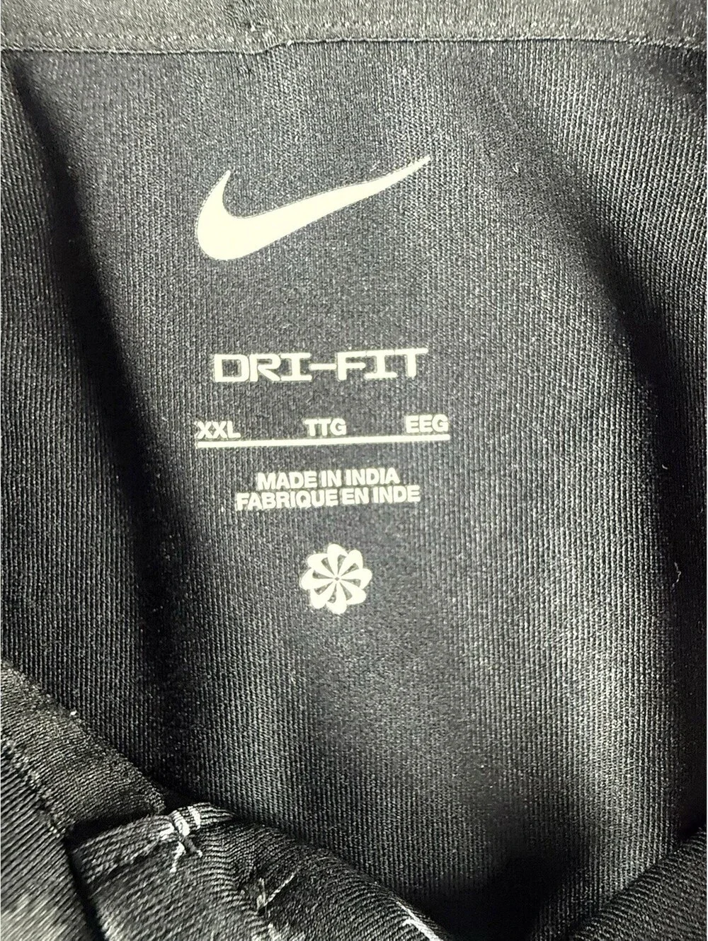Nike Dri-FIT Polo Shirt Men’s XXL Black Floral Golf Athletic Performance Top